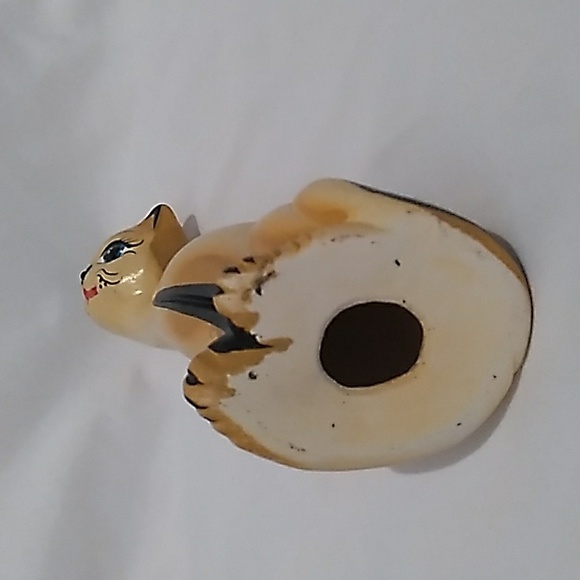 Elegant Mexican Ceramic Tan Cat Figurine Set Of 3 (B4) - Picture 12 of 16